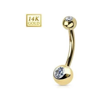 Šperky4U zlatý piercing do pupíku banánek velký ZL01091C-YG – Zbozi.Blesk.cz