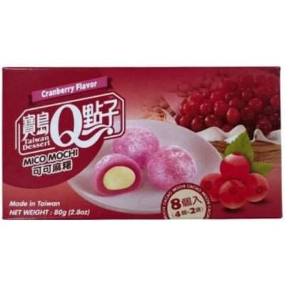 Qmochi Japonské Koláčky s příchutí brusinka 80 g – Zboží Mobilmania