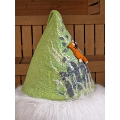 Saunový mág Čepice světle zelená s tygříkem – Zboží Mobilmania