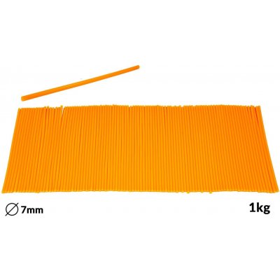Náplně tavné ořanžové do lepící pistole průměr 7mm 1kg – Sleviste.cz