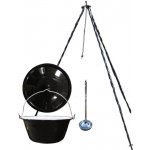 Kessel kotlík na guláš smalt 16 l trojnožka 1,20 m na kotlík poklice smalt 44 cm naběračka 350 ml – Zboží Dáma