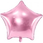Party Deco Foliový balonek hvězda světle růžová 48 cm - balené
