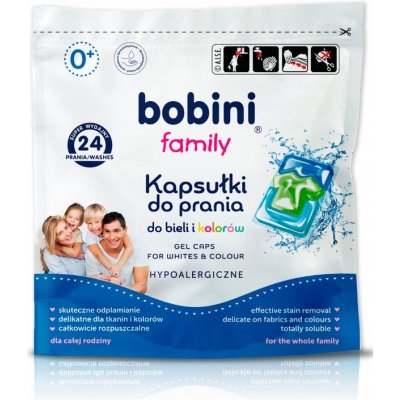 Bobini kapsle FAMILY 0+ na bílé i barevné prádlo 24 PD – Zbozi.Blesk.cz