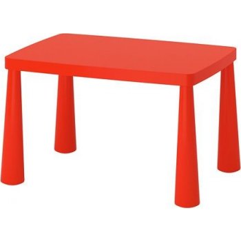 Ikea MAMMUT plastový stůl 77 x 55 x 48 cm červená