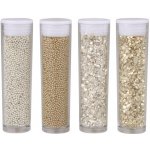 Kamínky a mikrokuličky v tubě, zlaté a stříbrné (4x8g) nezařazeno DEK22017 – Zboží Dáma