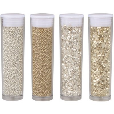 Kamínky a mikrokuličky v tubě, zlaté a stříbrné (4x8g) nezařazeno DEK22017 – Zboží Dáma