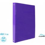 LUMA Pořadač A4 40 mm 4 kroužkový fialový – Zboží Živě