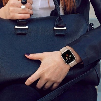 TECH-PROTECT MILANESE řemínek Apple Watch Ultra (49mm) / 8 / 7 (45mm) / 6 / SE / 5 / 4 (44mm) / 3 / 2 / 1 (42mm) růžovozlatý 36041 – Zboží Mobilmania