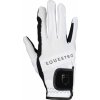 Jezdecká rukavice EQUESTRO Rukavice Multicolor Logo pro dospělé bílé/černé