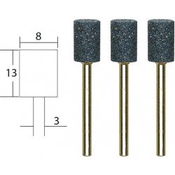 Proxxon 28781 Stopkové brousky Korund válec 3 ks
