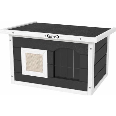 Pawhut Domeček venkovní se škrabadlem dřevěný 61 x 45 x 37 cm – Zboží Mobilmania