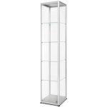 Fellowes Skleněná produktová vitrína Dekor s osvětlením, 40 x 40 x 200 cm 47150 – Zboží Živě