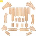 Bigjigs Rail Dřevěné koleje set 25 dílů – Zboží Dáma