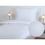 JAN peří Luxusní damašek povlečení bílý proužek 18/2 mm 90 x 70 cm – Zbozi.Blesk.cz