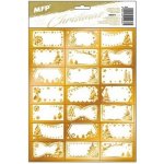 Samolepky na dárky vánoční zlaté 200x300 – Hledejceny.cz