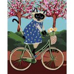 ZUTY Malování podle čísel KOČIČKA NA KOLE 40 x 50 cm – Zboží Dáma