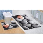 Bellatex 3D FOTOTISK TMAVÉ KAMENY 100x60cm (předložka) + 60x50cm (na WC) – Sleviste.cz