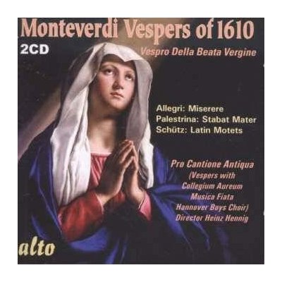 2 Claudio Monteverdi - Vespro Della Beata Vergine 1610 Miserere Stabat Mater Latin Motets CD – Hledejceny.cz