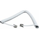 Gembird TC4P4CS-2M-W telefonní natahovací 4P4C, 2 x RJ10, 2m, bílý – Hledejceny.cz