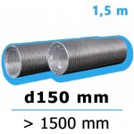 Mikawi Flextube Flexibilní hliníkové potrubí 150 mm x 1500 mm 59-1035 – Sleviste.cz