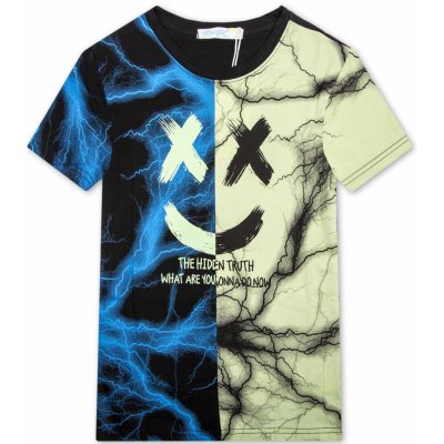 Kugo CHLAPECKÉ TRIČKO modrá hrášková MC9870 – Zboží Mobilmania