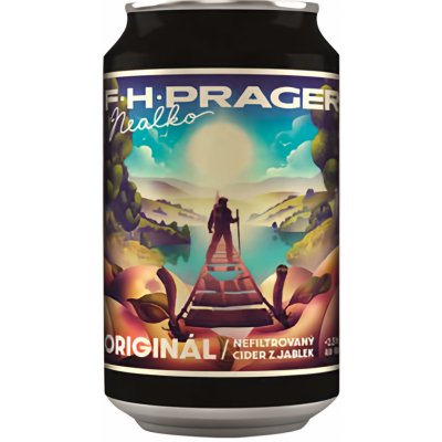 F.H. PRAGER Nealko Cider ORIGINAL z jablek 0,33 l (plech) – Zboží Mobilmania