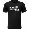 Pánské tričko evoluce rybáře černé