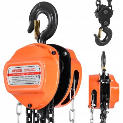 VEVOR Řetězový kladkostroj Nosnost 3T, výška zdvihu 3M, řetěz G80 – Zboží Mobilmania