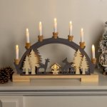 Haushalt international Dřevěný vánoční svícen Jesličky – Sleviste.cz