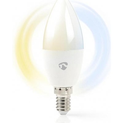 NEDIS Smart žárovka LED E14 4.5W bílá WIFILW13WTE14 WiFi Tuya