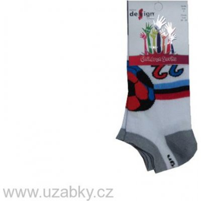 Design Socks Chlapecké kotníčkové ponožky kopací míč bílá – Zboží Mobilmania