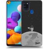 Pouzdro a kryt na mobilní telefon Samsung Pouzdro Picasee silikonové Samsung Galaxy A21s - Astronaut čiré