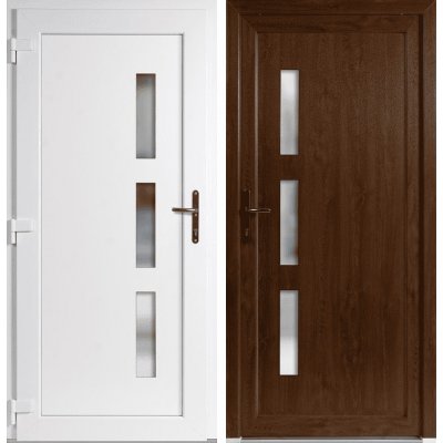 OknaDvereNaMiru.cz Vchodové plastové dveře Venus zlatý dub / bílá levé otevírání dovnitř 88 x 198 cm – Zboží Mobilmania