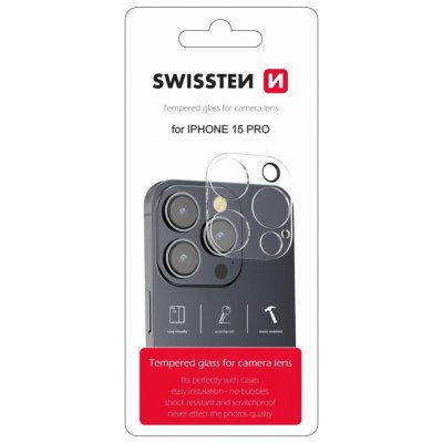 Swissten ochranné sklo na čočky fotoaparátu Pro iPhone 15 Pro 124243 – Zboží Živě