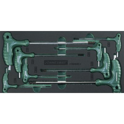 JONNESWAY Modul pěnový - klíče Imbus s kuličkou a T rukojetí, H2 - H10, 8 ks - JONNESWAY H10MB08KV – Zboží Dáma