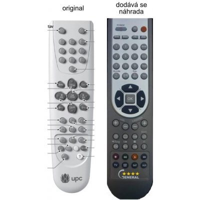 Dálkový ovladač General UPC CV-7000 HD – Sleviste.cz