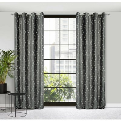 Pierre Cardin ZATEMŇOVACÍ ZÁVĚS NA KROUŽCÍCH PIERRE CARDIN MARGO 140X250 CM SVĚTLEŠEDÁ – Hledejceny.cz