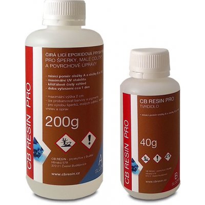CB Resin PRO epoxidová pryskyřice na šperky licí čirá 240 g – Zboží Mobilmania