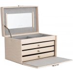 Friedrich Lederwaren šperkovnice Jolie 23254 30 béžová šedá – Zboží Dáma