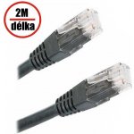 XtendLan PK_5UTP020black Patch, Cat 5e, UTP, 2m, černý – Zboží Mobilmania