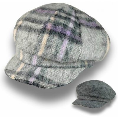 Krumlovanka Oboustranná dámská zimní čepice s kšiltem šedá Fa-59111-SED – Hledejceny.cz