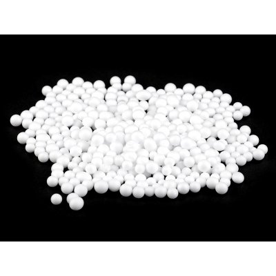 Prima-obchod Výplň - polystyrenové kuličky Ø5-8 mm k výrobě dekorací, barva bílá 0,45 l – Zboží Dáma