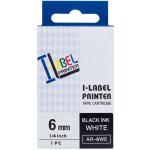 PRINTLINE kompatibilní páska s Casio, XR-6WE1, 6mm, 8m, černý tisk/bílý podklad PLTC19 , XR6WE1 – Hledejceny.cz