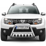 Přední ochranný rám s plechem Dacia Duster 2010 - 2018 Leštěný nerez