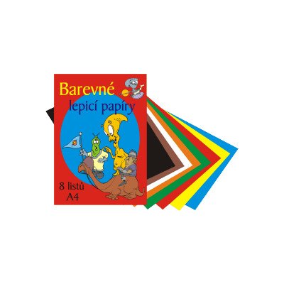 Barevné papíry lepicí 8 listů – Zboží Dáma