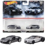 Hot Wheels Premium 2-Pack Bugatti Veyron / '16 Bugatti Chiron – Hledejceny.cz