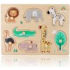 Dřevěná hračka Adam Toys edukační vkládačka s úchyty Safari