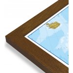 Maps International Evropa - nástěnná politická mapa 136 x 100 cm Varianta: mapa v dřevěném rámu, Provedení: Pegi tmavý ořech – Hledejceny.cz
