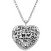 Náhrdelník Hot Diamonds Něžný pro ženy Large Heart Filigree Locket DP669