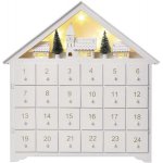 EMOS Lighting LED adventní kalendář dřevěný 35x33 cm 2x AA vnitřní teplá bílá časovač DCWW02 – Zboží Mobilmania